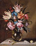 Abraham Bosschaert Flowers in a Glass Vase Spain oil painting artist